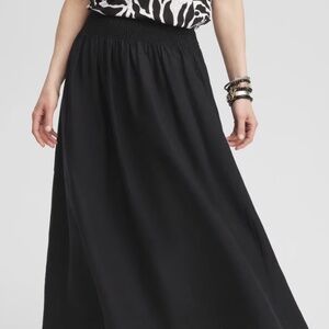 Linen Embroidered Scallop Hem Skirt in size Chico's 0 - fits slightly large